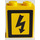 LEGO Backstein 1 x 2 x 2 mit Electrical Danger Sign - Links Aufkleber mit Innenachshalter (3245)