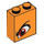 LEGO Brick 1 x 2 x 2 with Orange Eye Left with Inside Stud Holder (3245)