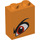 LEGO Brick 1 x 2 x 2 with Orange Eye Left with Inside Stud Holder (3245 / 53106)