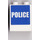 LEGO Brick 1 x 2 x 2 with Police Sticker with Inside Stud Holder (3245)