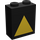LEGO Steen 1 x 2 x 2 met Geel Triangle met binnenas houder (3245)