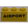 LEGO Brique 1 x 3 avec Noir &#039;AIRPORT&#039; Autocollant (3622)