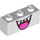 LEGO Ladrillo 1 x 3 con Boo Open Boca con Dark Rosa Tongue (3622)