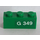 LEGO Ladrillo 1 x 3 con &#039;G 349&#039; (Derecha) Pegatina (3622)