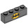 LEGO Kloss 1 x 4 med Bright Lys Oransje Batman logo og Muscle Lines (3010)