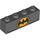 LEGO Brick 1 x 4 with Bright Light Orange Batman Logo and Muscle Lines (3010)