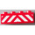 LEGO Brick 1 x 4 with Red and White Danger Stripes Sticker (3010)
