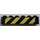 LEGO Brick 1 x 6 with Yellow and Black Danger Stripes Sticker (3009)