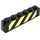 LEGO Brick 1 x 6 with Yellow and Black Danger Stripes Sticker (3009)
