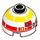 LEGO Brick 2 x 2 Round with Dome Top with L3-G0 Astromech Droid Head (Hollow Stud, Axle Holder) (3262)