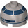 LEGO Brick 2 x 2 Round with Dome Top with Lavender Dots and Dark Blue Pattern (Hollow Stud, Axle Holder) (18841 / 26448)