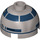 LEGO Brick 2 x 2 Round with Dome Top with Lavender Dots and Dark Blue Pattern (with Axle Holder) (18841 / 26448)