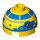 LEGO Brique 2 x 2 Rond avec Dome Haut avec New Republic Astromech Droid Diriger (Goujon creux, support d&#039;essieu) (3262 / 105300)