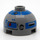 LEGO Brick 2 x 2 Round with Dome Top with R2-D2 10188 Pattern (Hollow Stud, Axle Holder) (18841)