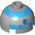 LEGO Brick 2 x 2 Round with Dome Top with R2-D2 10188 Pattern (with Axle Holder) (18841 / 64069)