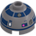 LEGO Тухла 2 x 2 Кръгъл с Dome Връх с R2-D2 Astromech Droid Глава (Куха шпилка, държач на оста) (18841 / 66823)