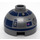 LEGO Brick 2 x 2 Round with Dome Top with R2-D2 Astromech Droid Head (with Axle Holder) (18841 / 66823)