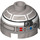 LEGO Brick 2 x 2 Round with Dome Top with R2-Q2 Astromech Droid Head (Hollow Stud, Axle Holder) (18841 / 39495)