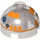 LEGO Brick 2 x 2 Round with Dome Top with R3-A2 Astromech Droid Head (Hollow Stud, Axle Holder) (24046 / 30367)