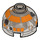 LEGO Brick 2 x 2 Round with Dome Top with R3-S1 Astromech Droid Head (Hollow Stud, Axle Holder) (18841)