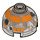 LEGO Brick 2 x 2 Round with Dome Top with R3-S1 Astromech Droid Head (Hollow Stud, Axle Holder) (18841 / 30856)