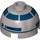 LEGO Brick 2 x 2 Round with Dome Top with Red Dots and Dark Blue Pattern (Hollow Stud, Axle Holder) (15795 / 30367)