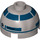 LEGO Steen 2 x 2 Rond met Dome Top met Rood Dots en Dark Blauw Patroon (holle nop, ashouder) (15795 / 30367)