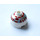 LEGO Steen 2 x 2 Rond met Dome Top met Zilver en Rood R5-D4 Printing (Veiligheidsnop zonder ashouder) (30367 / 83730)