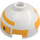 LEGO Brick 2 x 2 Round with Dome Top with Training Astromech Droid Head (Hollow Stud, Axle Holder) (3262 / 104773)