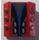 LEGO Brique 2 x 2 avec Flanges et Pistons avec Pistons sur Argent / Noir / Bleu (30603)