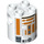 LEGO Brick 2 x 2 x 2 Round with R3-A2 Astromech Droid Body with Bottom Axle Holder &#039;x&#039; Shape &#039;+&#039; Orientation (24048 / 30361)