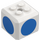 LEGO Stein 3 x 3 x 2 Cube mit 2 x 2 Noppen auf oben mit Blau Circles (66855 / 79532)