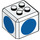 LEGO Brique 3 x 3 x 2 Cube avec 2 x 2 Goujons sur Haut avec Bleu Circles (66855 / 79532)