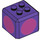 LEGO Steen 3 x 3 x 2 Cube met 2 x 2 Noppen aan Top met Dark Roze Circles (66855 / 76907)