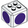 LEGO Brique 3 x 3 x 2 Cube avec 2 x 2 Goujons sur Haut avec Dark Purple Circles (66855 / 94664)
