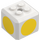 LEGO Kostka 3 x 3 x 2 Cube s 2 x 2 Cvočky na Horní s Žlutá Circles (66855 / 94866)