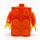 LEGO Brick Costume with Orange Arms and Yellow Hands