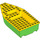 LEGO Verde brillante Barca 8 x 16 x 3 con Giallo Superiore (28925)