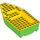 LEGO Leuchtend grün Boat 8 x 16 x 3 mit Gelb oben (28925)