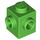 LEGO Bright Green Brick 1 x 1 with Two Studs on Adjacent Sides (26604)