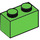 LEGO Bright Green Brick 1 x 2 with Bottom Tube (3004 / 93792)