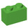 LEGO Leuchtend grün Backstein 1 x 2 mit Unterrohr (3004 / 93792)