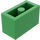 LEGO Leuchtend grün Backstein 1 x 2 mit Unterrohr (3004 / 93792)