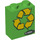 LEGO Fel groen Steen 1 x 2 x 2 met Recycle met Stud houder aan de binnenzijde (3245 / 20245)