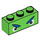 LEGO Leuchtend grün Backstein 1 x 3 mit Augen (3622 / 94983)