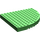 LEGO Vert clair Brique 12 x 12 Rond Coin  sans Top Pegs (6162 / 42484)