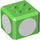 LEGO Bright Green Brick 3 x 3 x 2 Cube with 2 x 2 Studs on Top with White Circles (69085 / 102207)