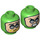 LEGO Leuchtend grün Condiment King Minifigure Kopf (Einbau-Vollbolzen) (3626 / 36275)