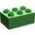 LEGO Leuchtend grün Duplo Backstein 2 x 3 (87084)