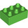LEGO Leuchtend grün Duplo Backstein 2 x 3 (87084)